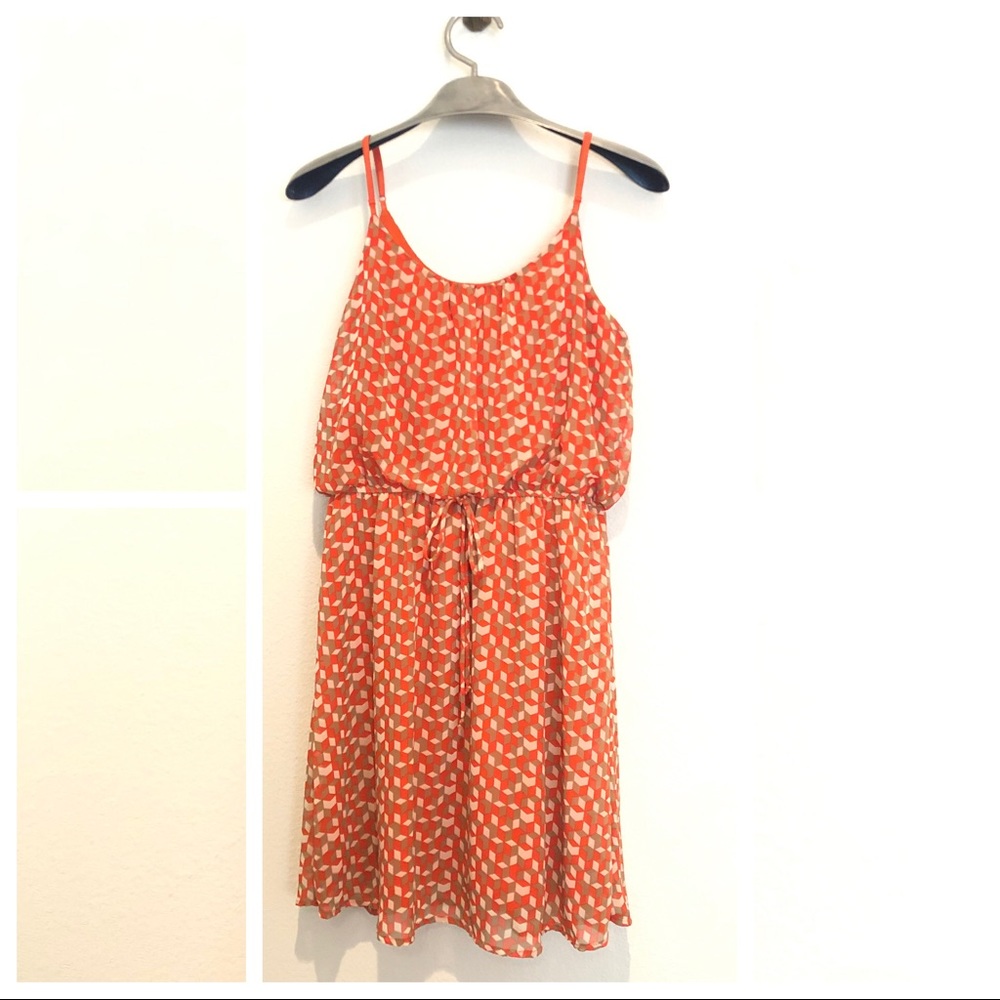Geometric flowy tank top dress